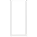 vidaXL Pieds de table console en U  2 pièces  blanc  38 x (72-73) cm  acier