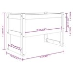 Vidaxl jardinière 78x40x52 cm bois massif de pin