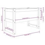 vidaXL Jardinière 78x40x52 cm Bois massif de pin