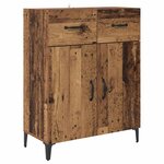 vidaXL Haut Armoire Bois Ancien 69 5 x 34 x 180 cm Bois d'ingénierie