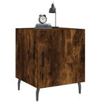 vidaXL Tables de chevet 2 Pièces chêne fumé 40x40x50 cm bois d'ingénierie