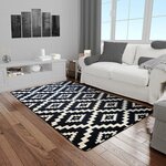 Tapis de salon Black&White 120 x 180 cm - Blanc