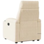 vidaXL Fauteuil inclinable de massage électrique beige microfibres
