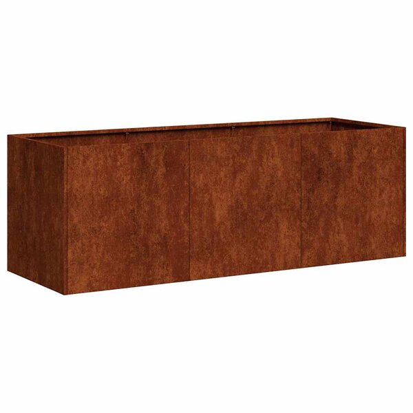 vidaXL Jardinière rouillé 120x40x40 cm acier inoxydable