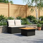 vidaXL 2 Pièce Canapé du milieu de jardin avec table relevable