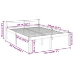 vidaXL Lit pour personne âgée sans matelas 150x200 cm bois pin massif