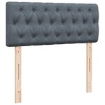 vidaXL Sommier à lattes de lit et matelas gris foncé 120x190cm velours
