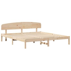 vidaXL Cadre de lit Marron 180 x 200 cm Bois de pin massif