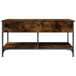 vidaXL Table basse chêne fumé 100x50x50 cm bois d'ingénierie et métal