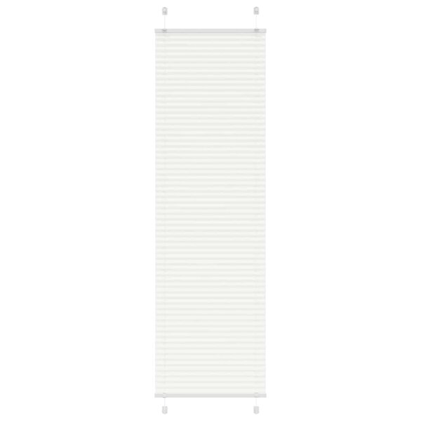 vidaXL Store plissé blanc 65x200 cm largeur du tissu 64 4 cm polyester
