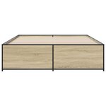 vidaXL Cadre de lit sans matelas chêne sonoma 150x200 cm
