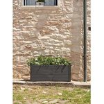 Jardinière 40 x 100 cm - Réserve d'eau et pieds réglablesT - Vert fôret