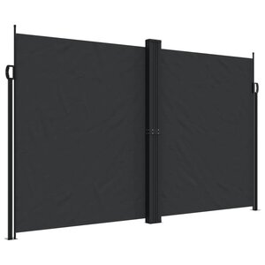 vidaXL Auvent latéral rétractable noir 200x600 cm