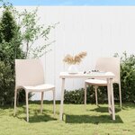 vidaXL Chaises de jardin lot de 2 crème 50x46x80 cm polypropylène