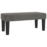 vidaXL Sommier à lattes de lit et matelas Gris foncé 80x200 cm Velours