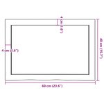 vidaXL Dessus de table 60x40x(2-6) cm bois de chêne massif non traité