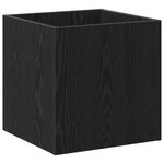 vidaXL Bac à Plantes Chêne Noir 40x40x40 cm Bois Ingénierie