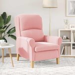 vidaXL fauteuil Rose Tissu en Sherpa doux