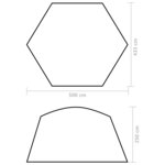Vidaxl tente de piscine tissu 500x433x250 cm vert
