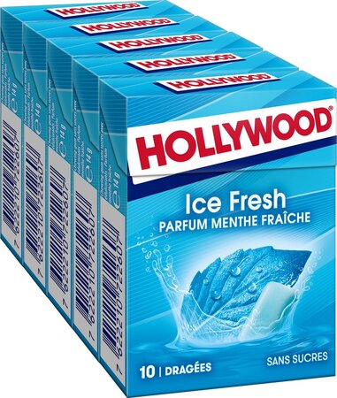 Hollywood Chewing-gum menthe fraîche s/sucres