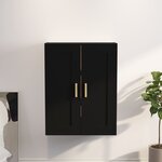 vidaXL Armoire murale noir 69 5x32 5x90 cm bois d'ingénierie