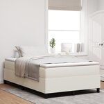 vidaXL Lit à ressort avec matelas - Crème petit double en tissu corduroy