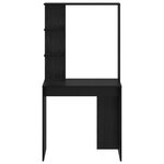 vidaXL Bureau d'ordinateur en chêne noir Chêne noir Bois massif  MDF