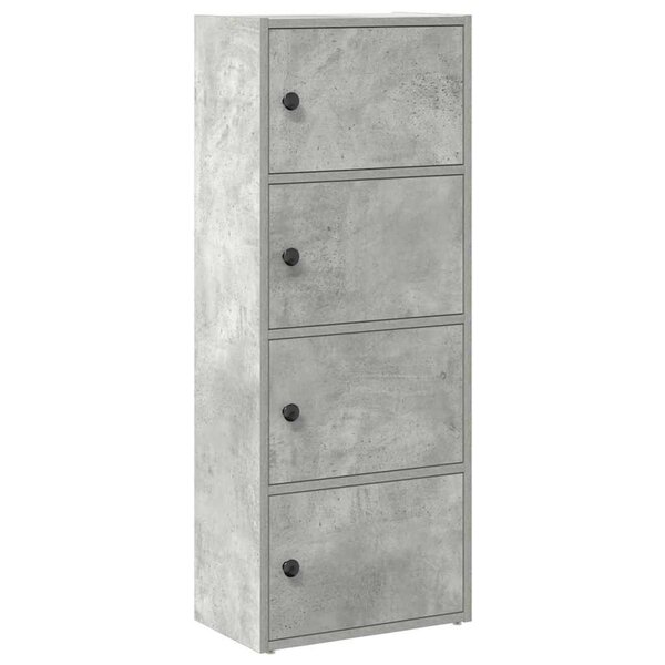 vidaXL Bibliothèque gris béton 40x24x102 cm bois d'ingénierie