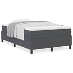 vidaXL Lit box spring avec matelas – gris foncé  120 x 200 cm  tissu en corde