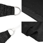 vidaXL Voile d'ombrage 160 g/m² Noir 4x7 m PEHD