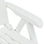 vidaXL Chaises inclinables de jardin 2 Pièces Plastique Blanc