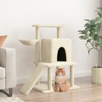 vidaXL Arbre à chat avec griffoirs en sisal Crème 96 5 cm