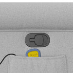 vidaXL Fauteuil de massage inclinable gris nuage tissu