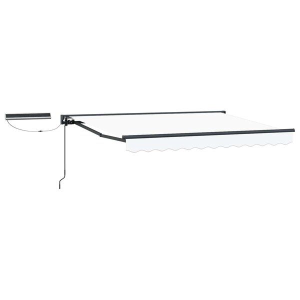 vidaXL Auvent rétractable électrique Blanc et anthracite 3 5 x 2 5 m