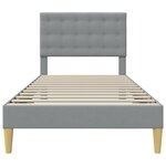 vidaXL Cadre de lit avec tête de lit Gris clair 80 x 200 cm Tissu