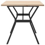 vidaXL Table à manger cadre en Y 160x80x75 5 cm bois pin massif fonte