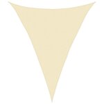 vidaXL Voile d'ombrage 160 g/m² Crème 4x5x5 m PEHD