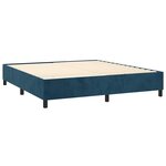 vidaXL Sommier à lattes de lit et matelas Bleu foncé 200x200cm Velours