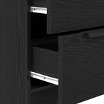 vidaXL Buffet Chêne noir 180 x 30 x 70 cm Bois d'ingénierie