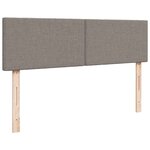 vidaXL Lit ottoman avec matelas taupe 140x190 cm tissu