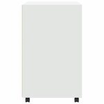 vidaXL Armoire à roulettes blanc 60x48x81 cm bois d’ingénierie