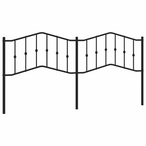 vidaXL Tête de lit de remplacement métal noir 193 cm