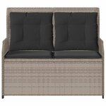 vidaXL Banc de jardin Gris clair polyrotin