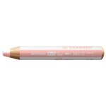 Crayon multi-talents woody 3 in 1 duo blanc-abricot x 5 STABILO