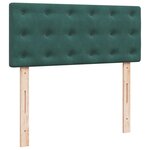 vidaXL Cadre de lit ottoman avec matelas vert foncé 120x200 cm velours
