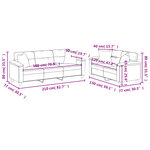 vidaXL Ensemble de canapés 2 Pièces avec coussins Crème Tissu microfibre