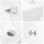 vidaXL Meuble de salle de bain avec robinet Blanc 45 5 x 22 5 x 84 cm