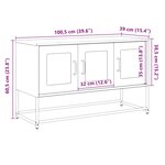 vidaXL Meuble TV noir 100 5x39x60 5 cm acier laminé à froid