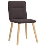 vidaXL Chaises à manger lot de 6 marron foncé tissu