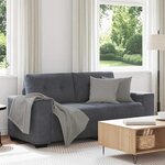 vidaXL Canapé causeuse gris foncé 140 cm velours